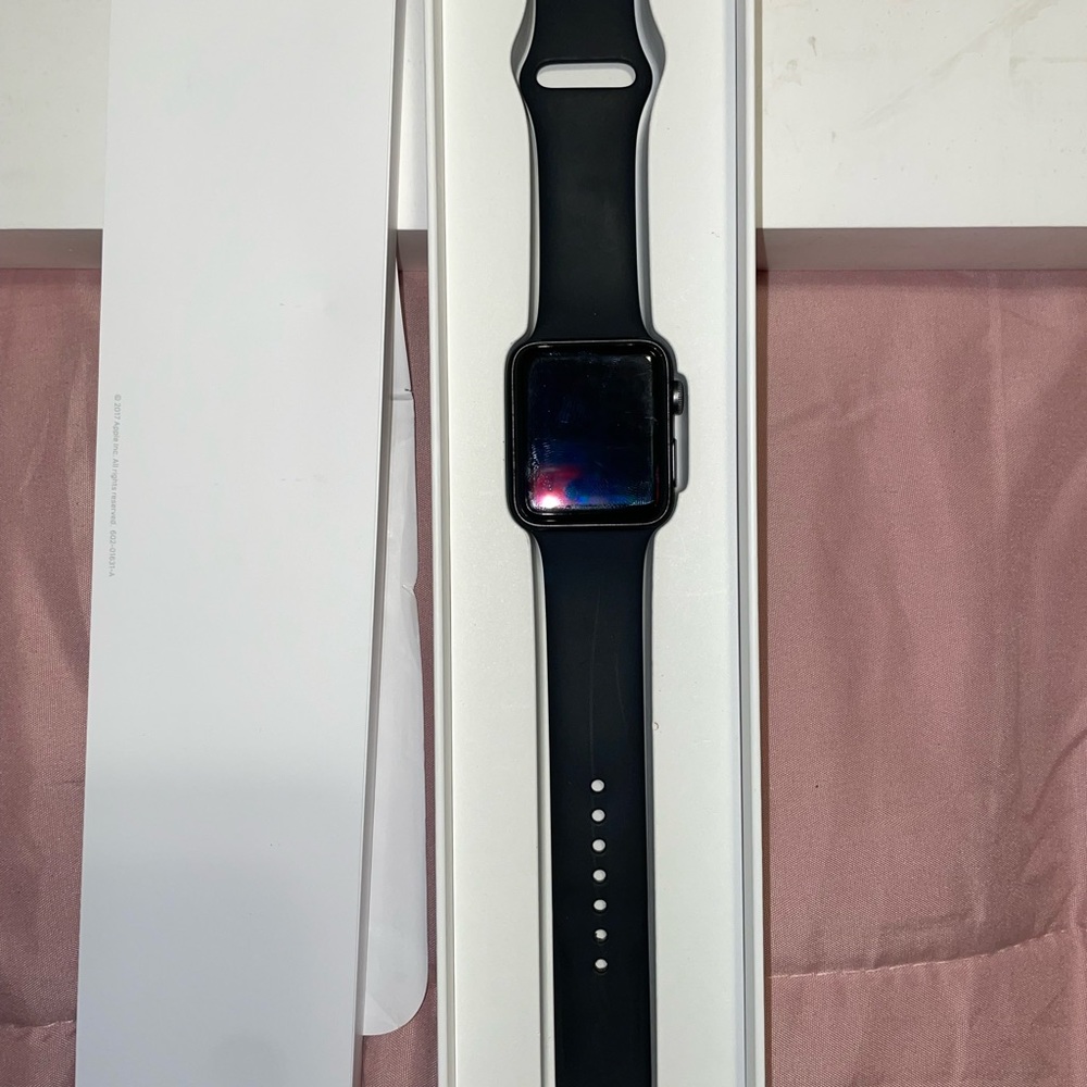 Apple Watch Series 3 42mm. Black & Silver. This watch has been taken care of.